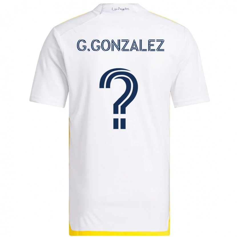 Danxen Donna Maglia Gustavo Gonzalez #0 Bianco Giallo Kit Gara Home 2025/26 Maglietta