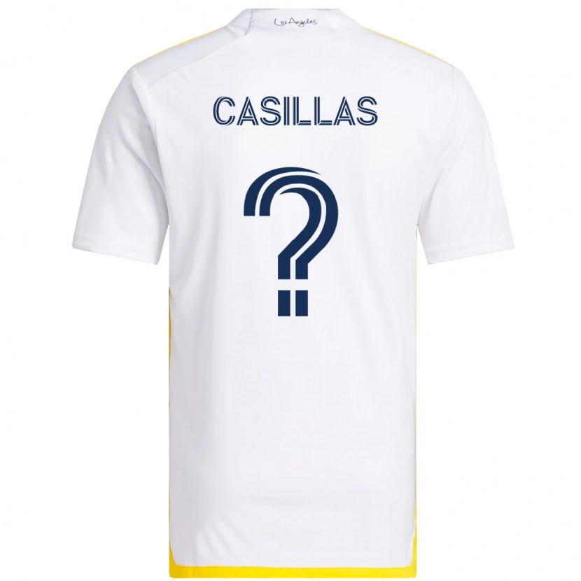 Danxen Donna Maglia Victor Casillas #0 Bianco Giallo Kit Gara Home 2025/26 Maglietta