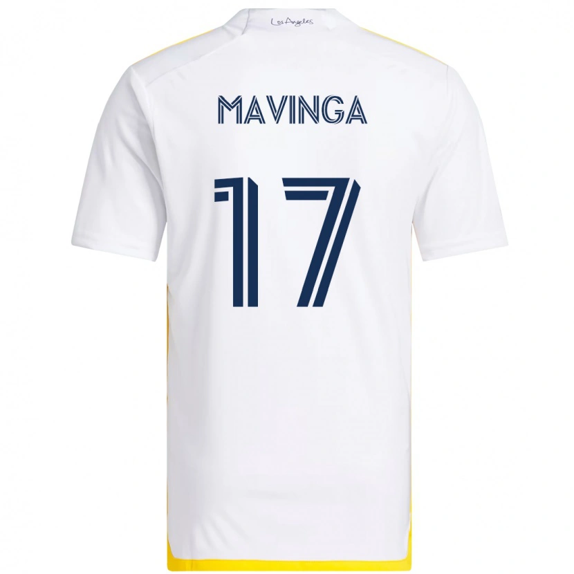 Danxen Donna Maglia Chris Mavinga #17 Bianco Giallo Kit Gara Home 2025/26 Maglietta
