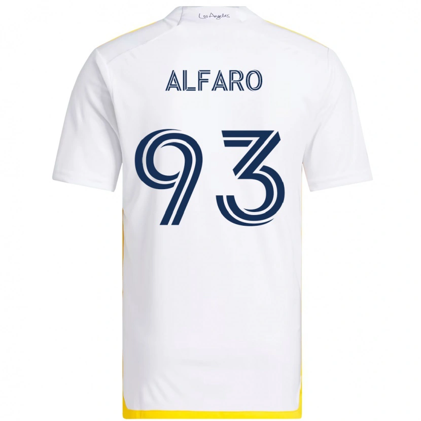 Danxen Donna Maglia Tony Alfaro #93 Bianco Giallo Kit Gara Home 2025/26 Maglietta
