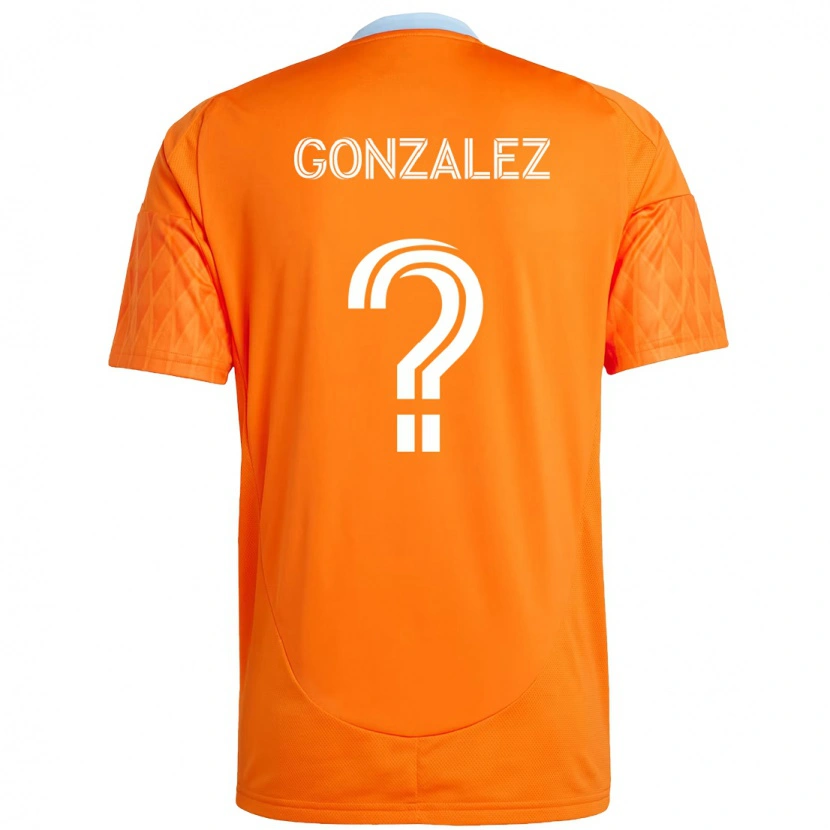Danxen Donna Maglia Axel Gonzalez #0 Arancione Bianco Kit Gara Home 2025/26 Maglietta