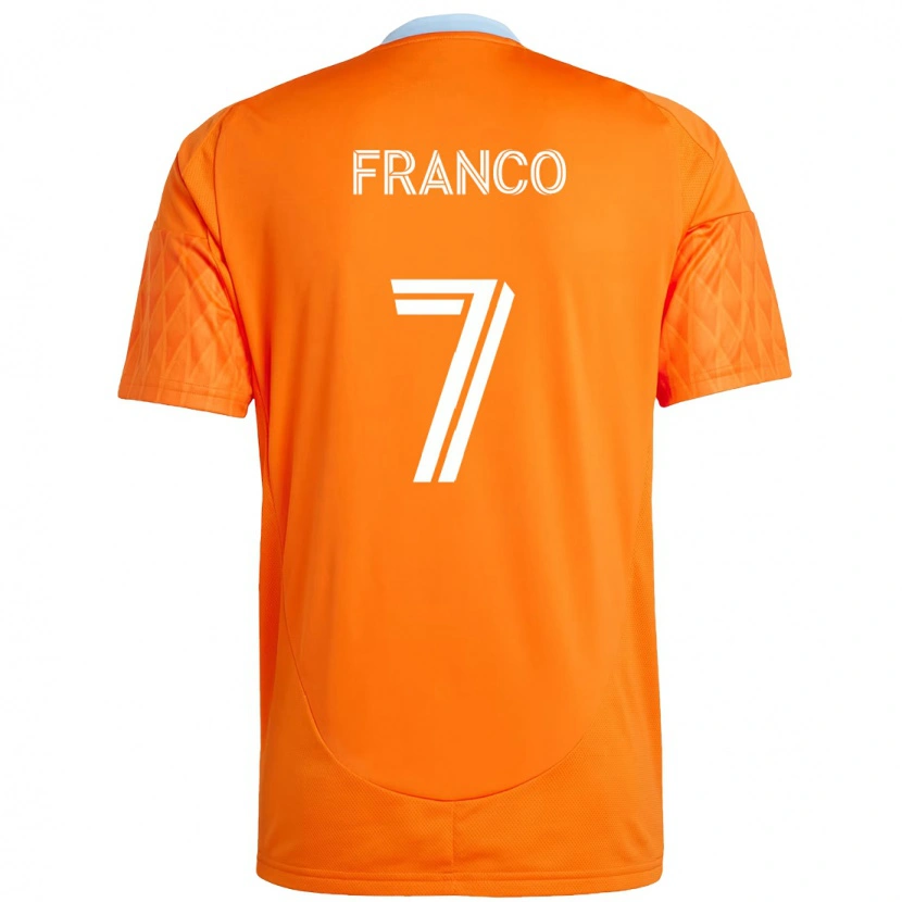 Danxen Donna Maglia Iván Franco #7 Arancione Bianco Kit Gara Home 2025/26 Maglietta