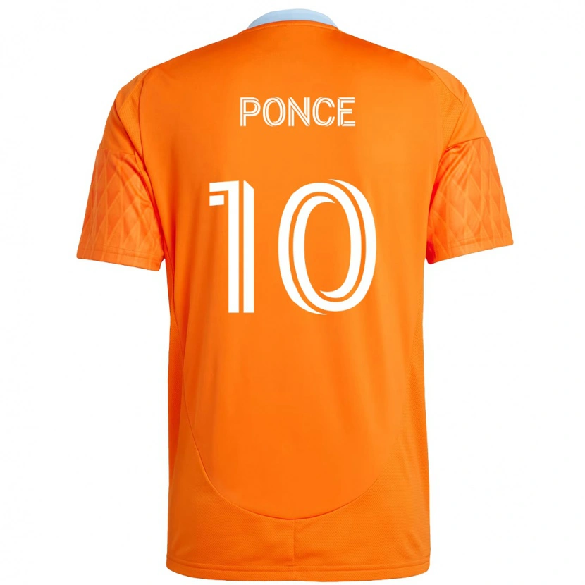 Danxen Donna Maglia Ezequiel Ponce #10 Arancione Bianco Kit Gara Home 2025/26 Maglietta