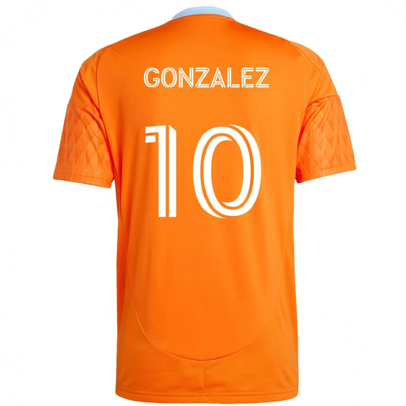 Danxen Donna Maglia Yair González #10 Arancione Bianco Kit Gara Home 2025/26 Maglietta