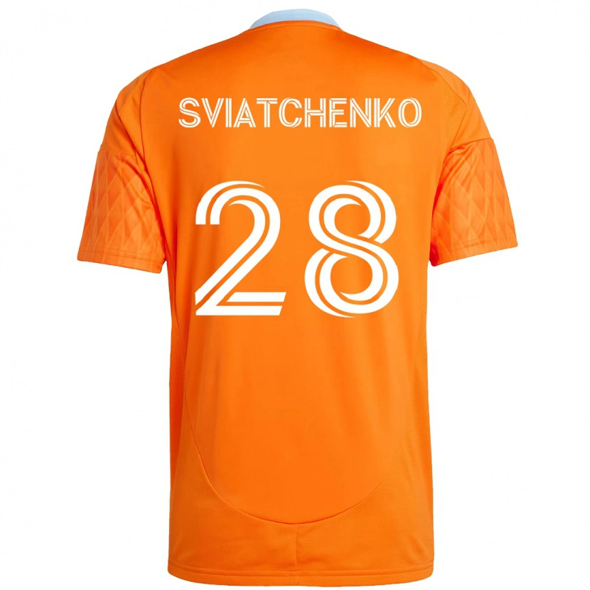 Danxen Donna Maglia Erik Sviatchenko #28 Arancione Bianco Kit Gara Home 2025/26 Maglietta
