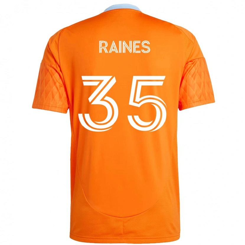 Danxen Donna Maglia Brooklyn Raines #35 Arancione Bianco Kit Gara Home 2025/26 Maglietta