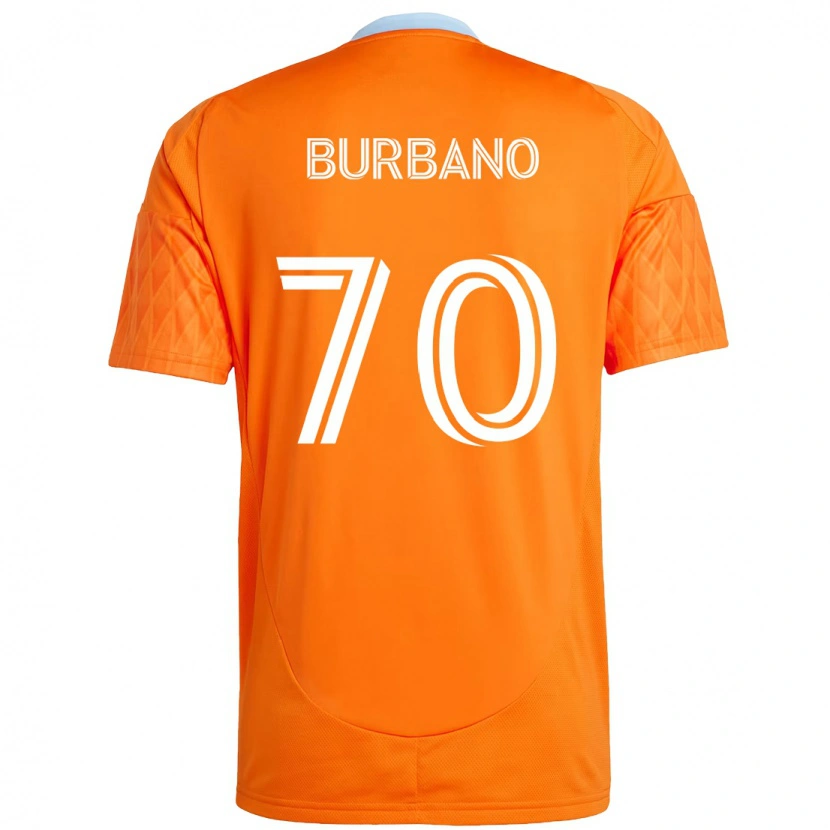 Danxen Donna Maglia Jordy Burbano #70 Arancione Bianco Kit Gara Home 2025/26 Maglietta