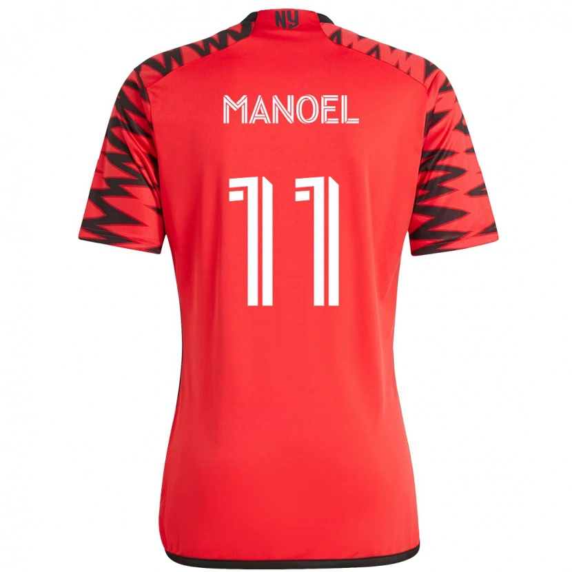 Danxen Donna Maglia Elias Manoel #11 Rosso Nero Kit Gara Home 2025/26 Maglietta
