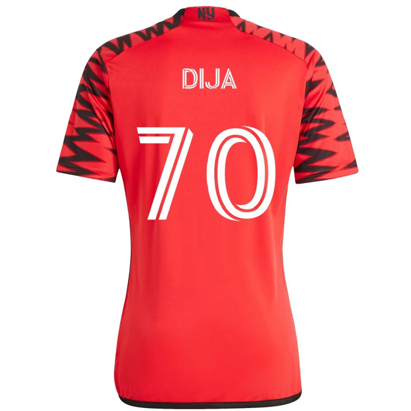 Danxen Donna Maglia Dija #70 Rosso Nero Kit Gara Home 2025/26 Maglietta