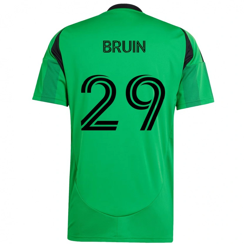 Danxen Donna Maglia Will Bruin #29 Verde Nero Kit Gara Home 2025/26 Maglietta