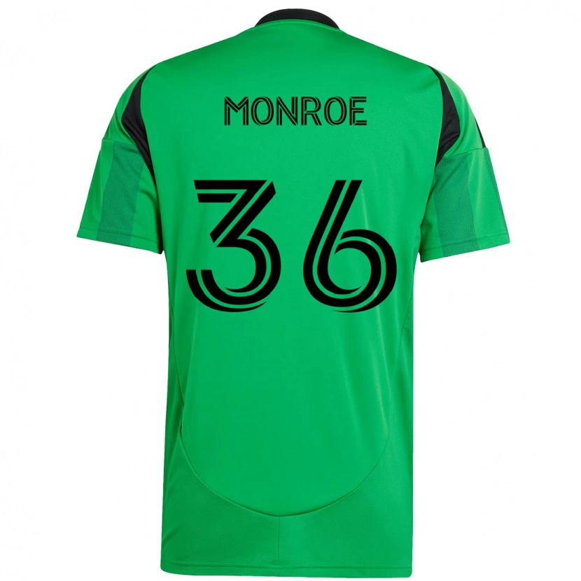 Danxen Donna Maglia Greg Monroe #36 Verde Nero Kit Gara Home 2025/26 Maglietta