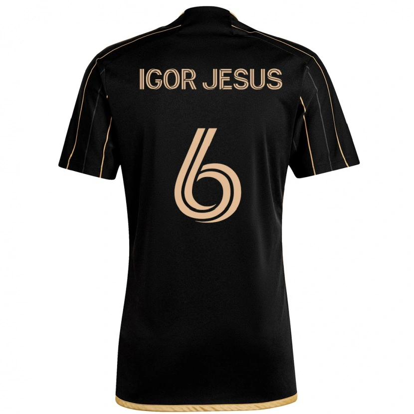 Danxen Donna Maglia Igor Jesus #6 Nero Marrone Kit Gara Home 2025/26 Maglietta