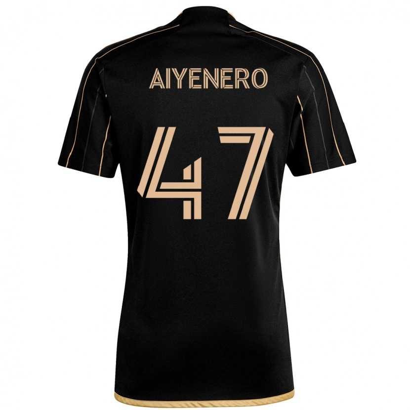 Danxen Donna Maglia Marius Aiyenero #47 Nero Marrone Kit Gara Home 2025/26 Maglietta