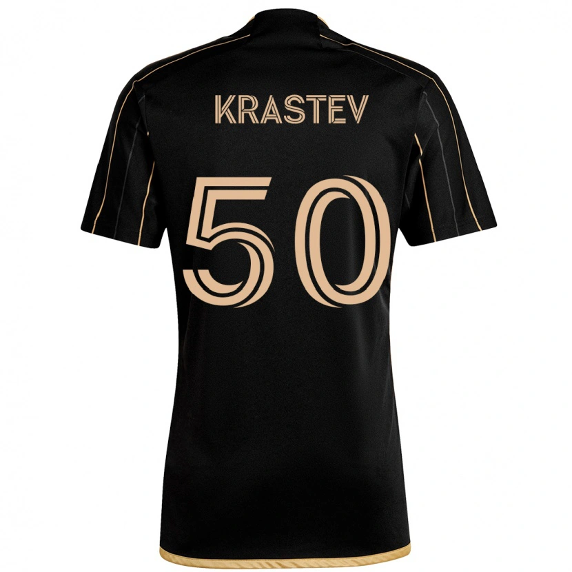 Danxen Donna Maglia Filip Krastev #50 Nero Marrone Kit Gara Home 2025/26 Maglietta