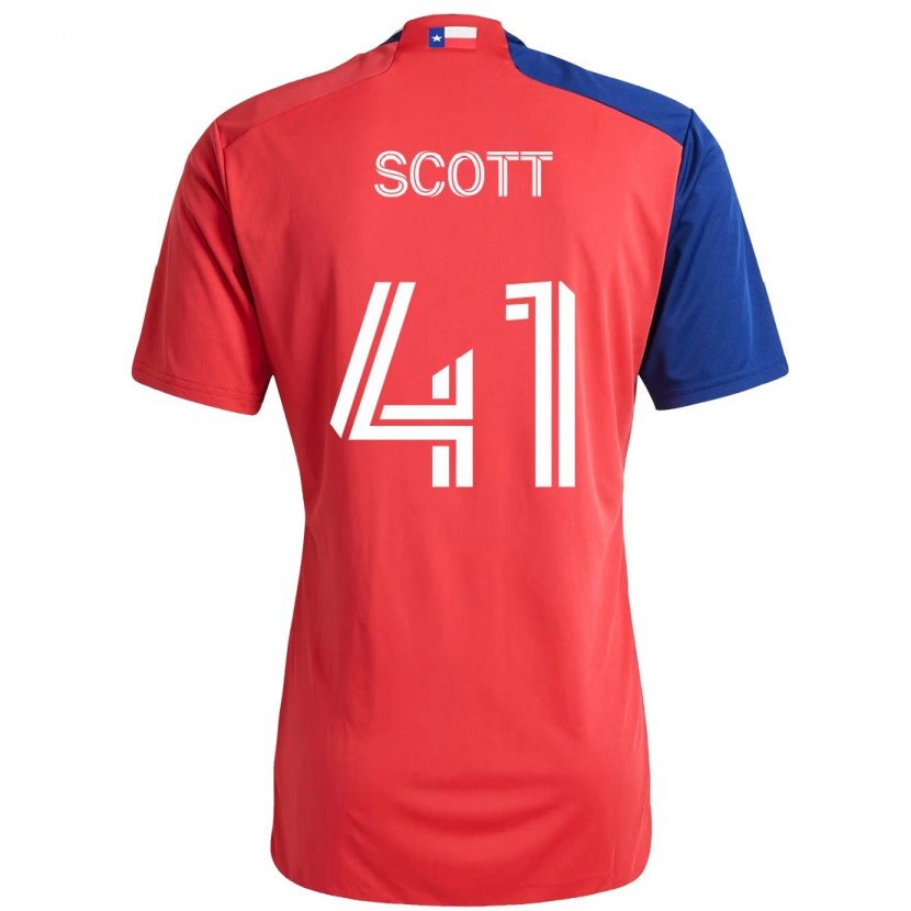 Danxen Donna Maglia Tarik Scott #41 Rosso Blu Navy Kit Gara Home 2025/26 Maglietta