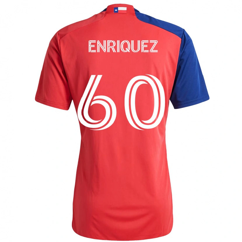 Danxen Donna Maglia Fabian Enriquez #60 Rosso Blu Navy Kit Gara Home 2025/26 Maglietta