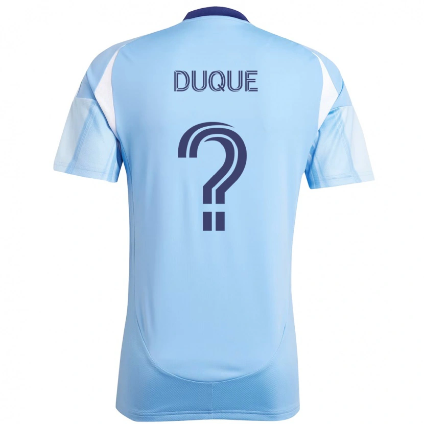Danxen Donna Maglia David Duque #0 Azzurro Chiaro Kit Gara Home 2025/26 Maglietta
