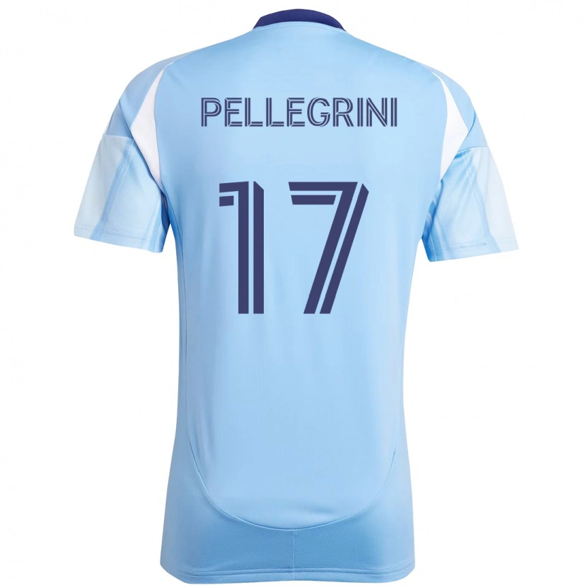 Danxen Donna Maglia Matías Pellegrini #17 Azzurro Chiaro Kit Gara Home 2025/26 Maglietta