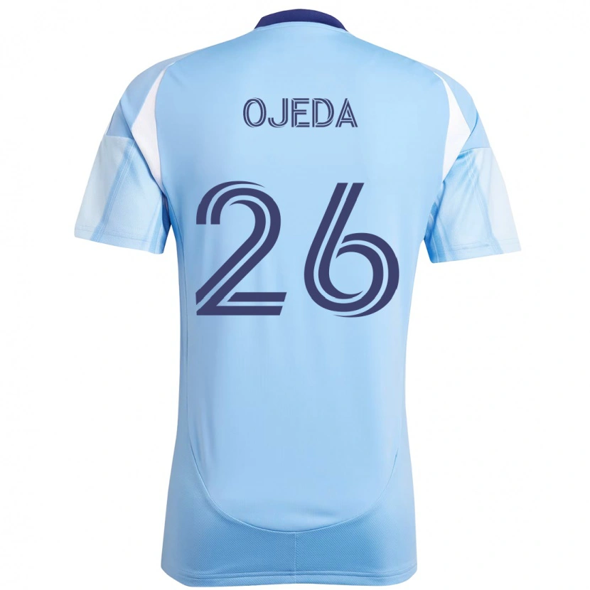 Danxen Donna Maglia Agustín Ojeda #26 Azzurro Chiaro Kit Gara Home 2025/26 Maglietta