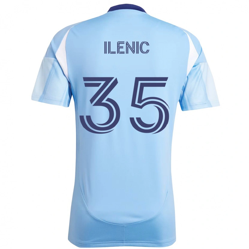 Danxen Donna Maglia Mitja Ilenič #35 Azzurro Chiaro Kit Gara Home 2025/26 Maglietta