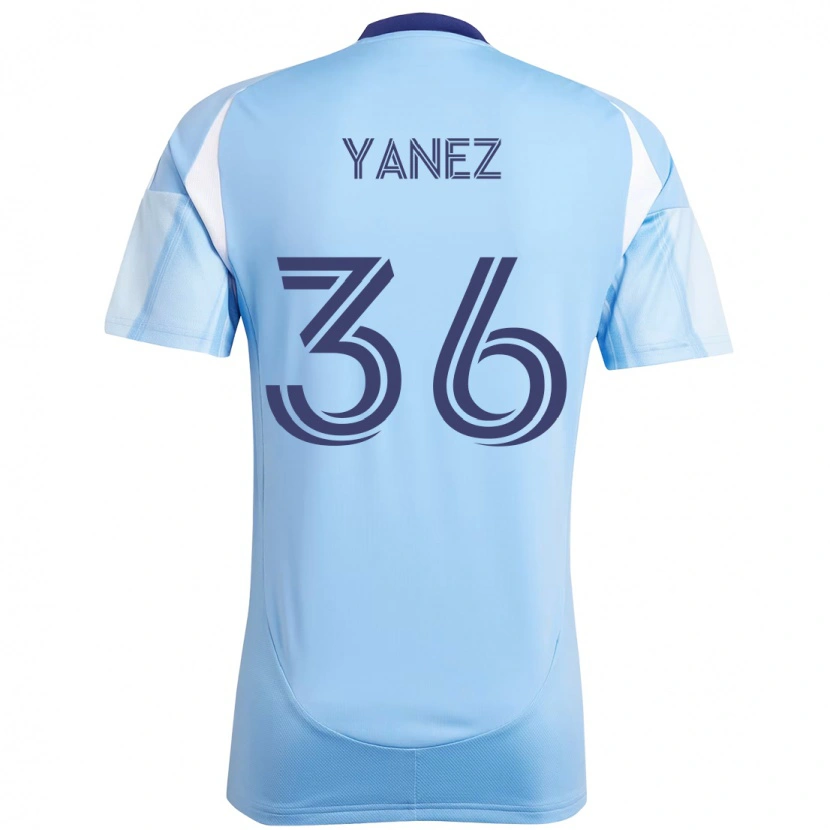 Danxen Donna Maglia Zidane Yañez #36 Azzurro Chiaro Kit Gara Home 2025/26 Maglietta