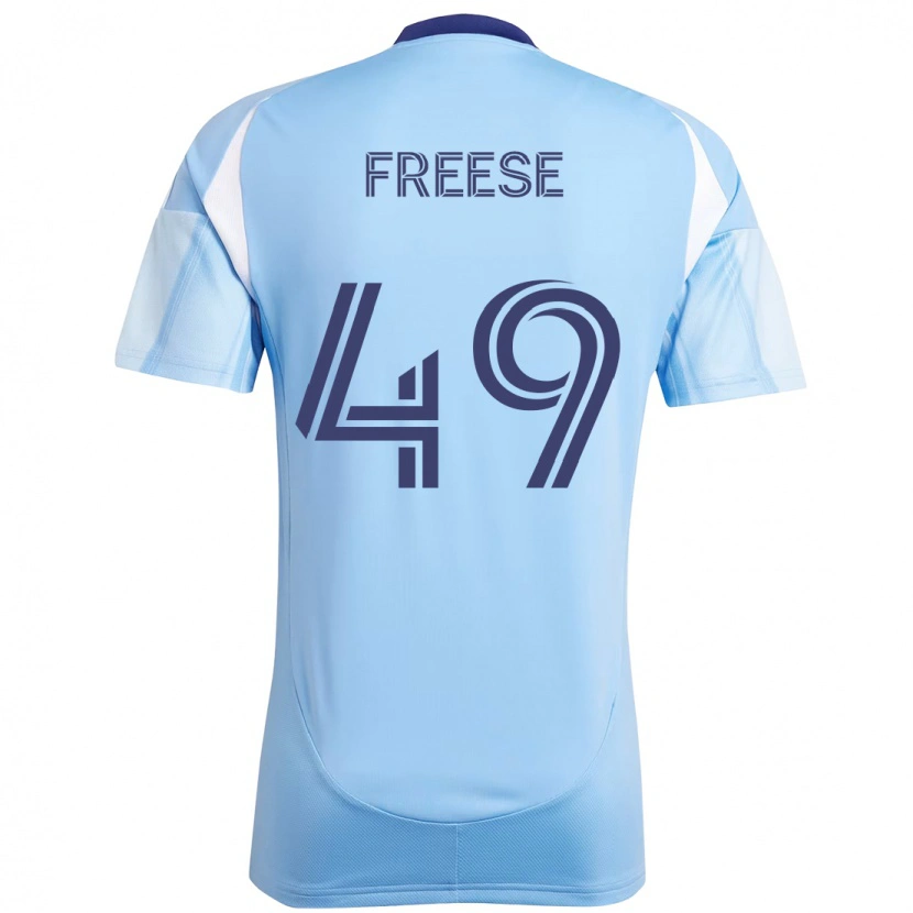 Danxen Donna Maglia Matt Freese #49 Azzurro Chiaro Kit Gara Home 2025/26 Maglietta