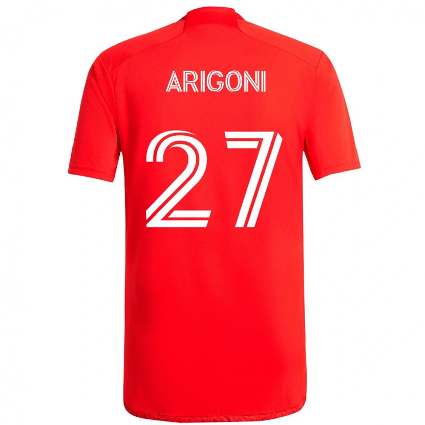 Danxen Donna Maglia Allan Arigoni #27 Rosso Bianco Kit Gara Home 2025/26 Maglietta