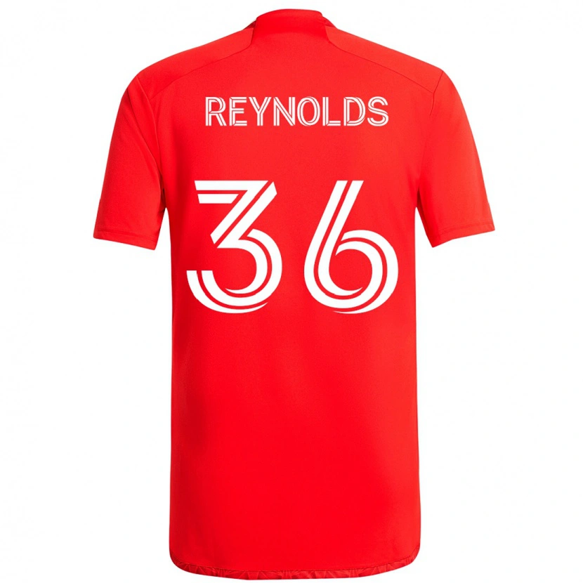 Danxen Donna Maglia Justin Reynolds #36 Rosso Bianco Kit Gara Home 2025/26 Maglietta