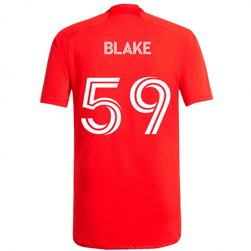 Danxen Donna Maglia Romain Blake #59 Rosso Bianco Kit Gara Home 2025/26 Maglietta