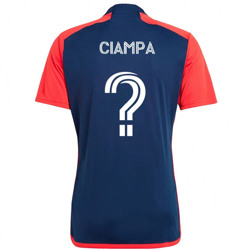 Danxen Donna Maglia Giuseppe Ciampa #0 Blu Rosso Kit Gara Home 2025/26 Maglietta