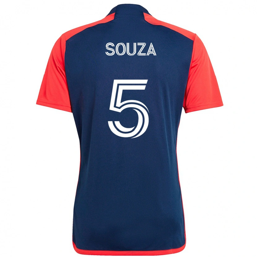 Danxen Donna Maglia Victor Souza #5 Blu Rosso Kit Gara Home 2025/26 Maglietta