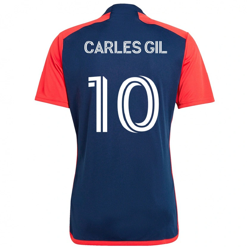Danxen Donna Maglia Carles Gil #10 Blu Rosso Kit Gara Home 2025/26 Maglietta