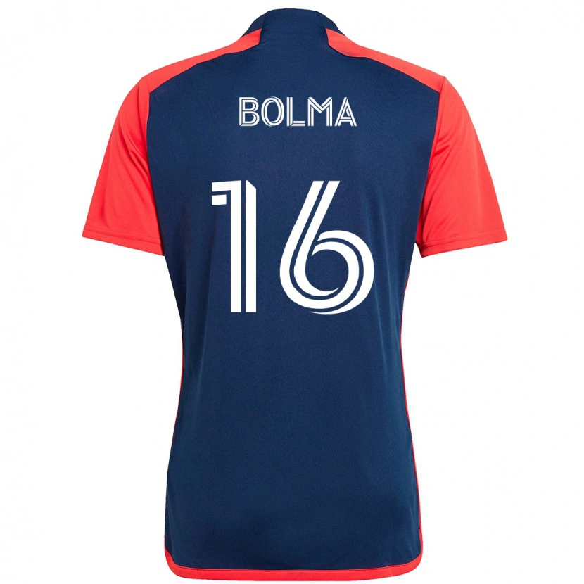 Danxen Donna Maglia Josh Bolma #16 Blu Rosso Kit Gara Home 2025/26 Maglietta