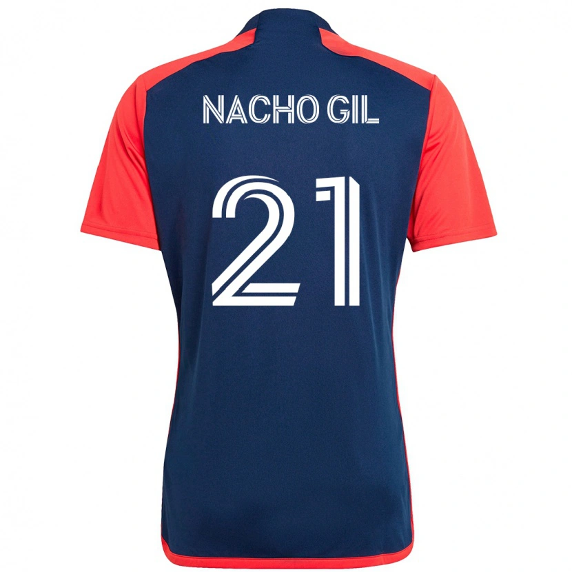 Danxen Donna Maglia Nacho Gil #21 Blu Rosso Kit Gara Home 2025/26 Maglietta