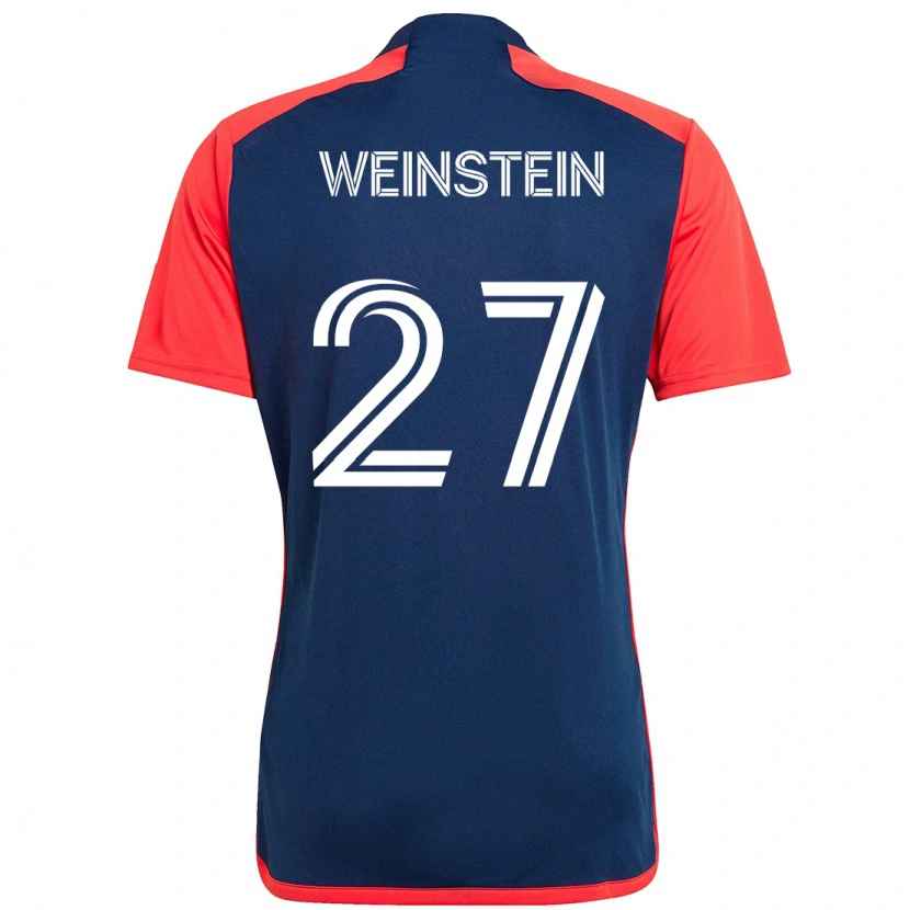 Danxen Donna Maglia Max Weinstein #27 Blu Rosso Kit Gara Home 2025/26 Maglietta