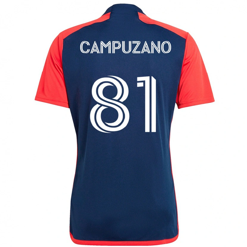 Danxen Donna Maglia Nico Campuzano #81 Blu Rosso Kit Gara Home 2025/26 Maglietta