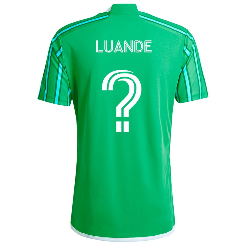 Danxen Donna Maglia Michael Luande #0 Verde Bianco Kit Gara Home 2025/26 Maglietta