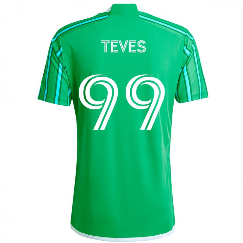 Danxen Donna Maglia Dylan Teves #99 Verde Bianco Kit Gara Home 2025/26 Maglietta