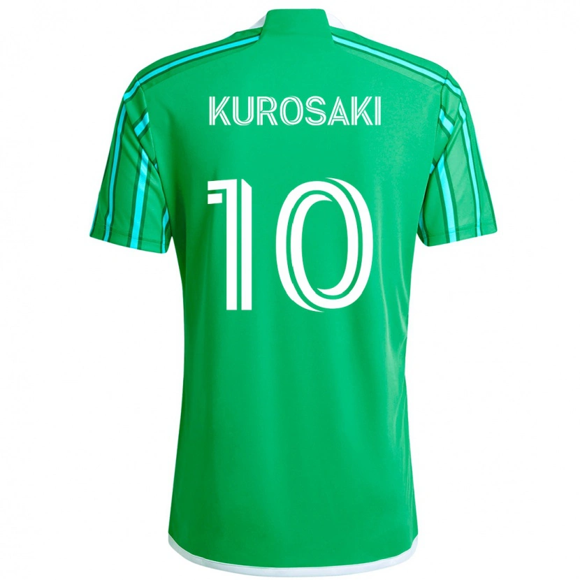 Danxen Donna Maglia Yuuka Kurosaki #10 Verde Bianco Kit Gara Home 2025/26 Maglietta