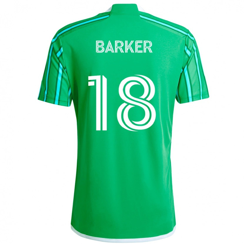 Danxen Donna Maglia Alicia Barker #18 Verde Bianco Kit Gara Home 2025/26 Maglietta