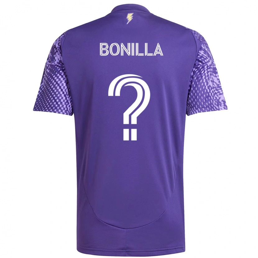 Danxen Donna Maglia Jarell Bonilla #0 Viola Bianco Kit Gara Home 2025/26 Maglietta