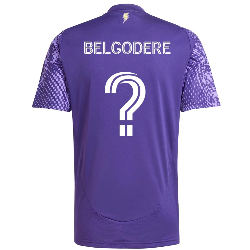 Danxen Donna Maglia Matthew Belgodere #0 Viola Bianco Kit Gara Home 2025/26 Maglietta