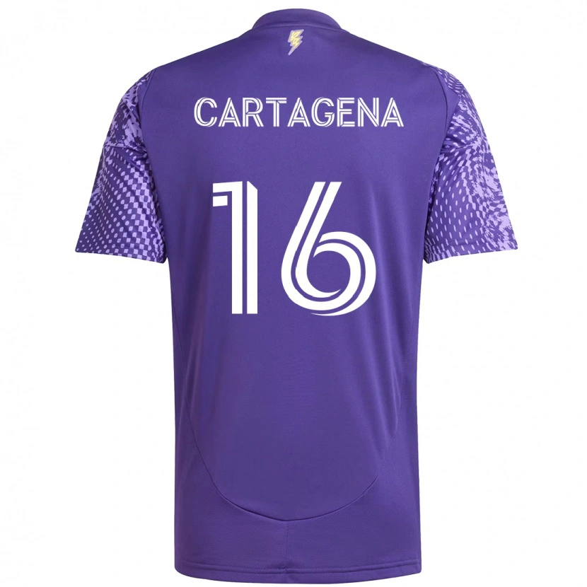 Danxen Donna Maglia Wilder Cartagena #16 Viola Bianco Kit Gara Home 2025/26 Maglietta