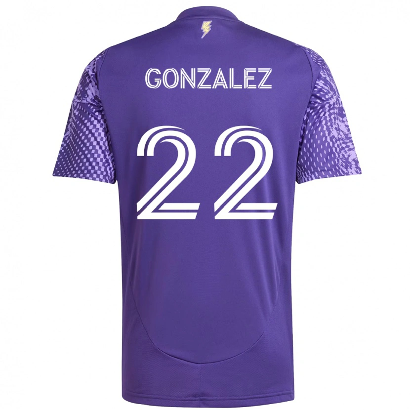 Danxen Donna Maglia Gastón González #22 Viola Bianco Kit Gara Home 2025/26 Maglietta