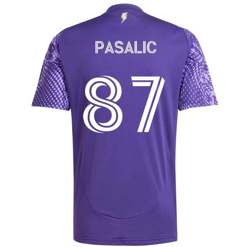 Danxen Donna Maglia Marco Pasalic #87 Viola Bianco Kit Gara Home 2025/26 Maglietta