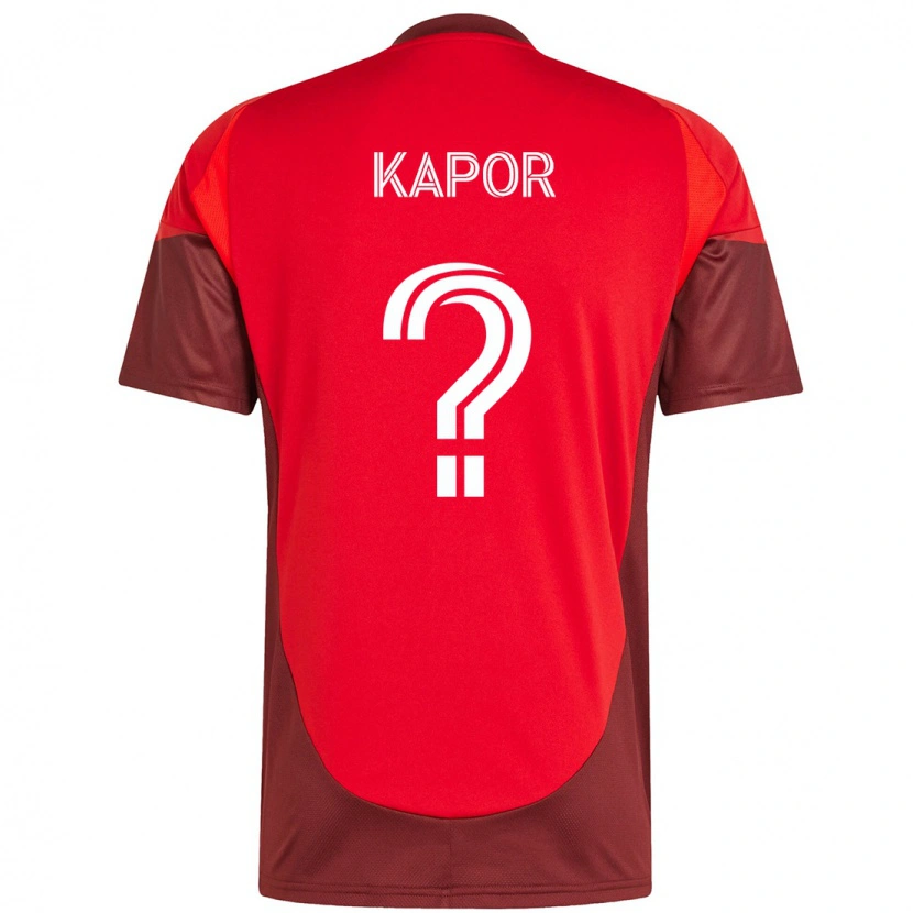Danxen Donna Maglia Stefan Kapor #0 Rosso Bianco Kit Gara Home 2025/26 Maglietta