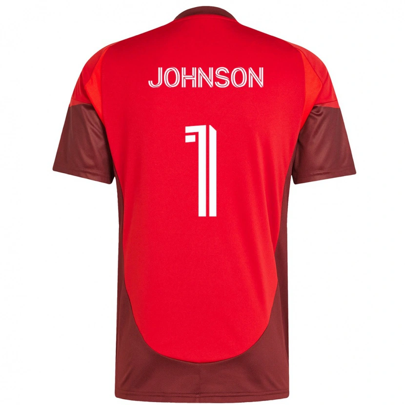 Danxen Donna Maglia Sean Johnson #1 Rosso Bianco Kit Gara Home 2025/26 Maglietta