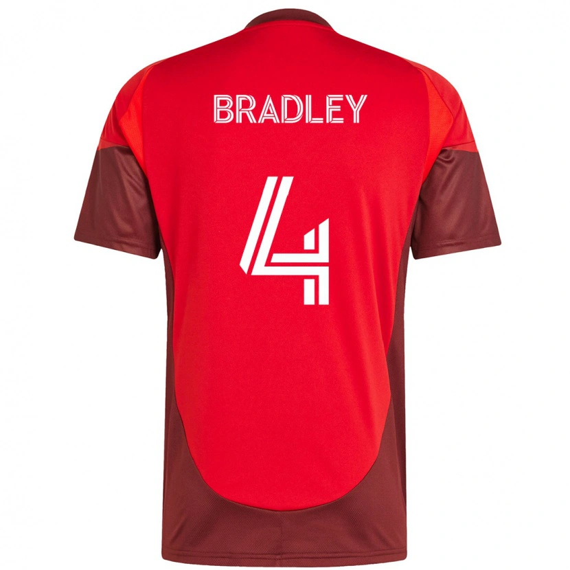 Danxen Donna Maglia Michael Bradley #4 Rosso Bianco Kit Gara Home 2025/26 Maglietta
