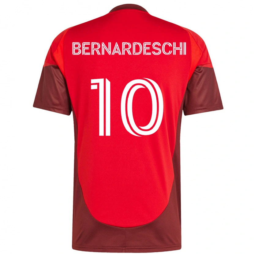Danxen Donna Maglia Federico Bernardeschi #10 Rosso Bianco Kit Gara Home 2025/26 Maglietta