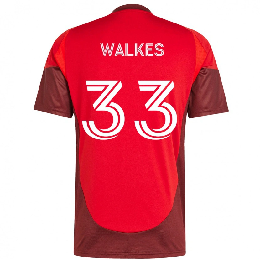 Danxen Donna Maglia Reshaun Walkes #33 Rosso Bianco Kit Gara Home 2025/26 Maglietta